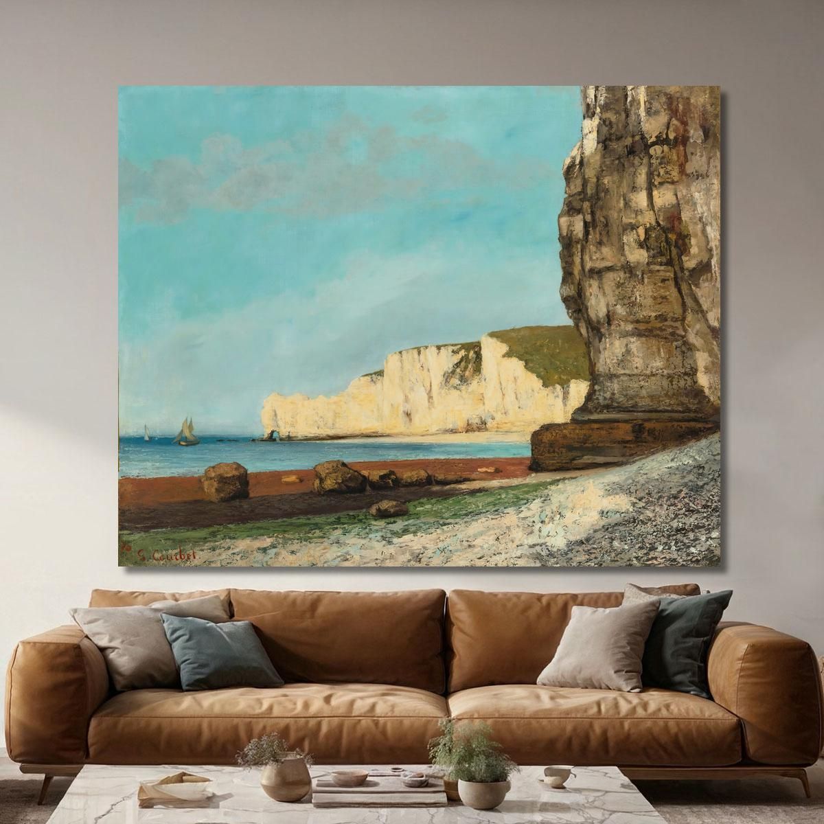 Étretat Les Cliffs Gustave Courbet cg201 canvas print 