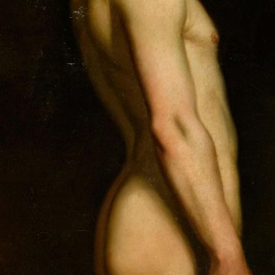 Nude Study Gustave Courbet cg203 canvas print