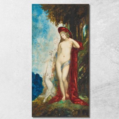 Woman And Unicorn Gustave Moreau gmr7 canvas print 