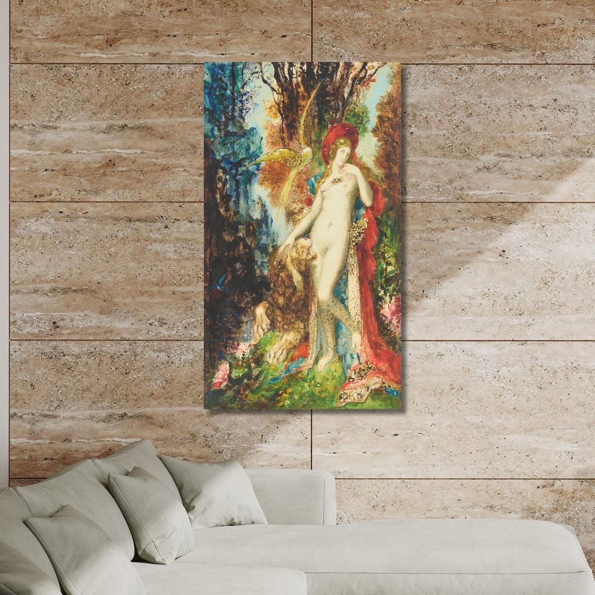 Le Lion Amoureux The Lion In Love Gustave Moreau gmr19 canvas print 