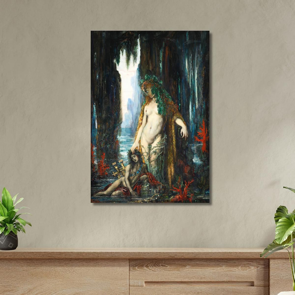 The Poet And The Mermaid 1893 Gustave Moreau gmr20 canvas print 