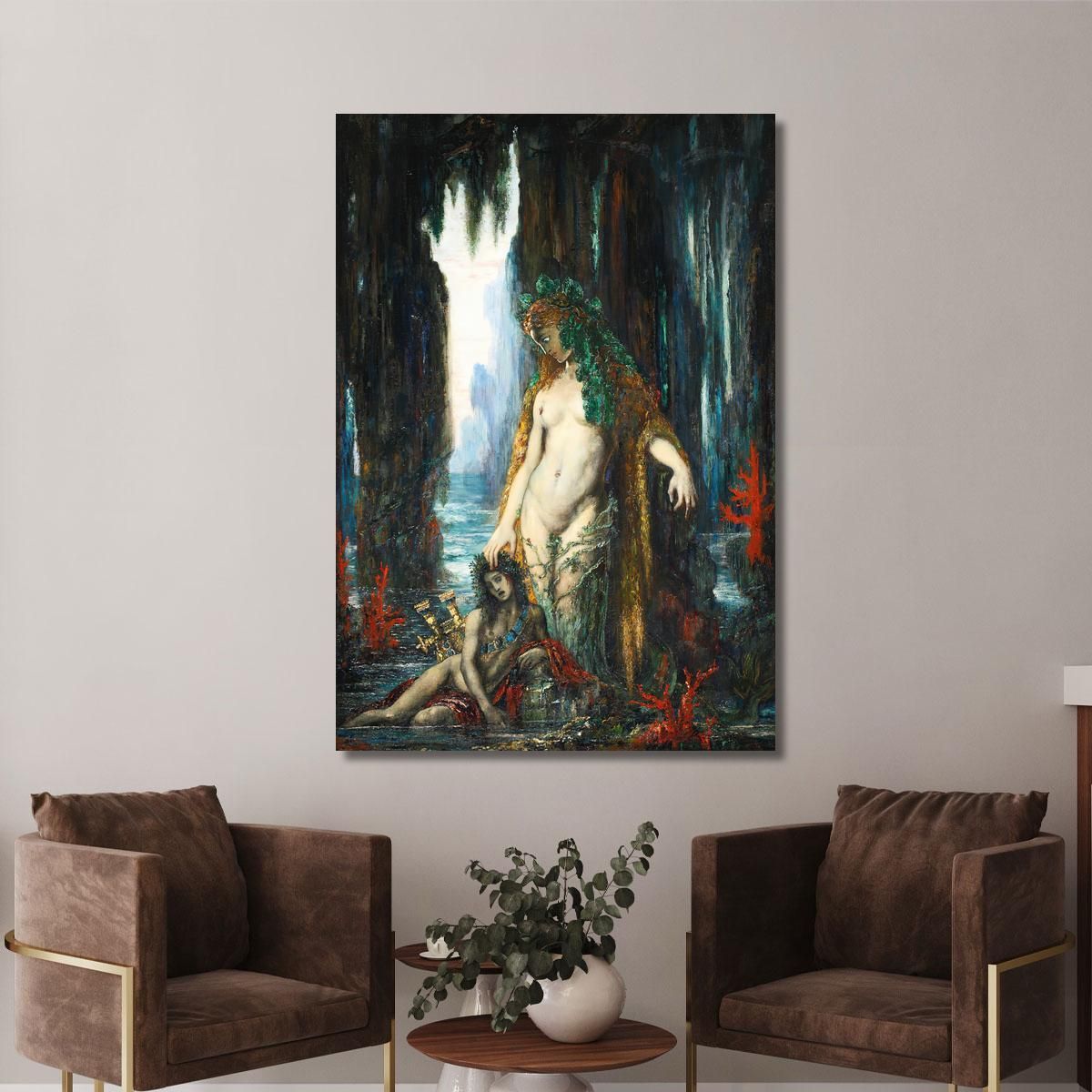 The Poet And The Mermaid 1893 Gustave Moreau gmr20 canvas print 