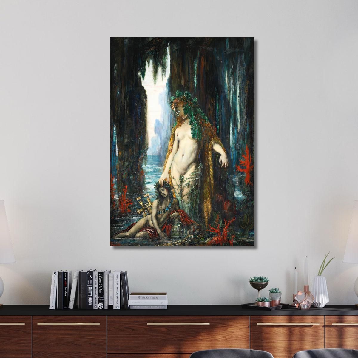 The Poet And The Mermaid 1893 Gustave Moreau gmr20 canvas print 