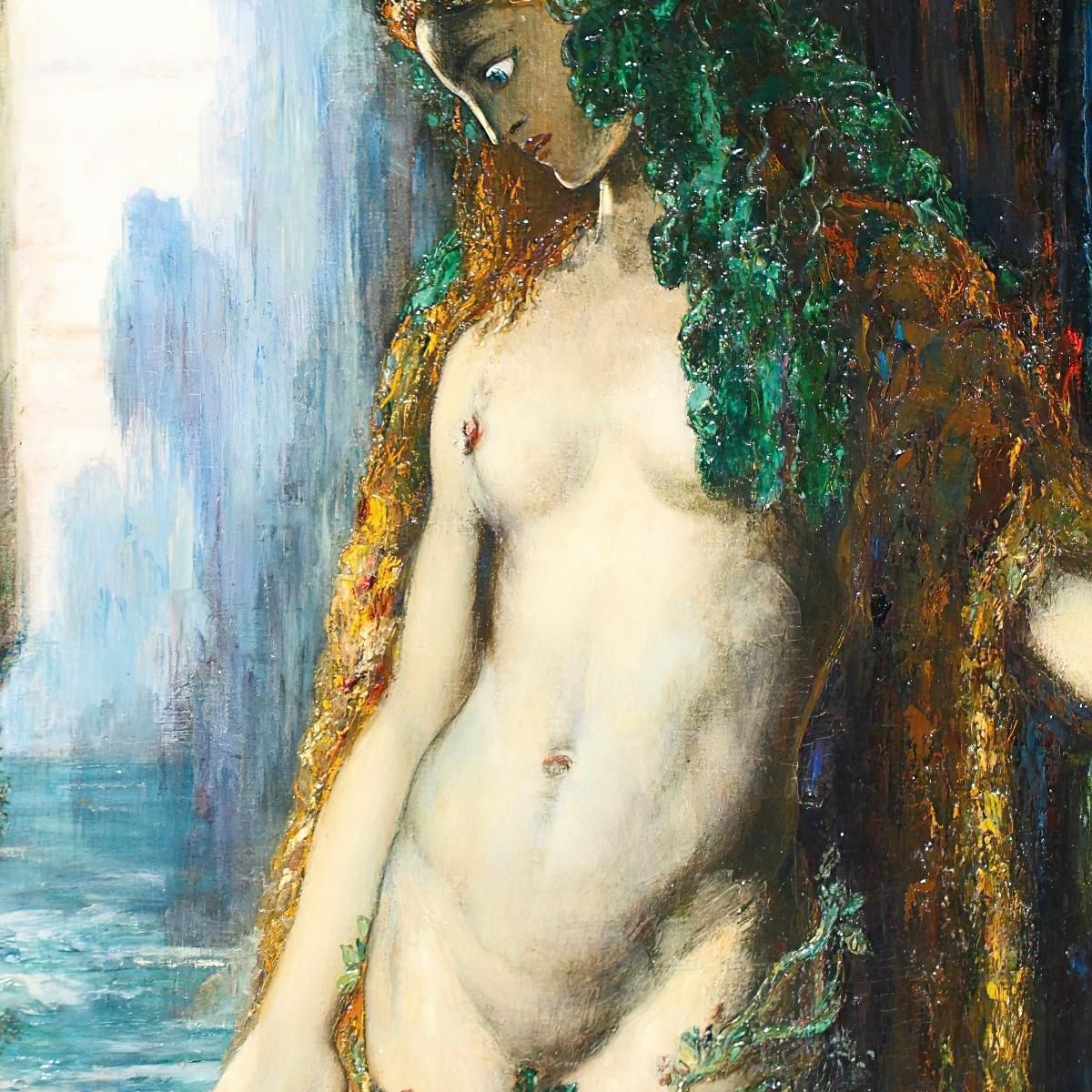 The Poet And The Mermaid 1893 Gustave Moreau gmr20 canvas print