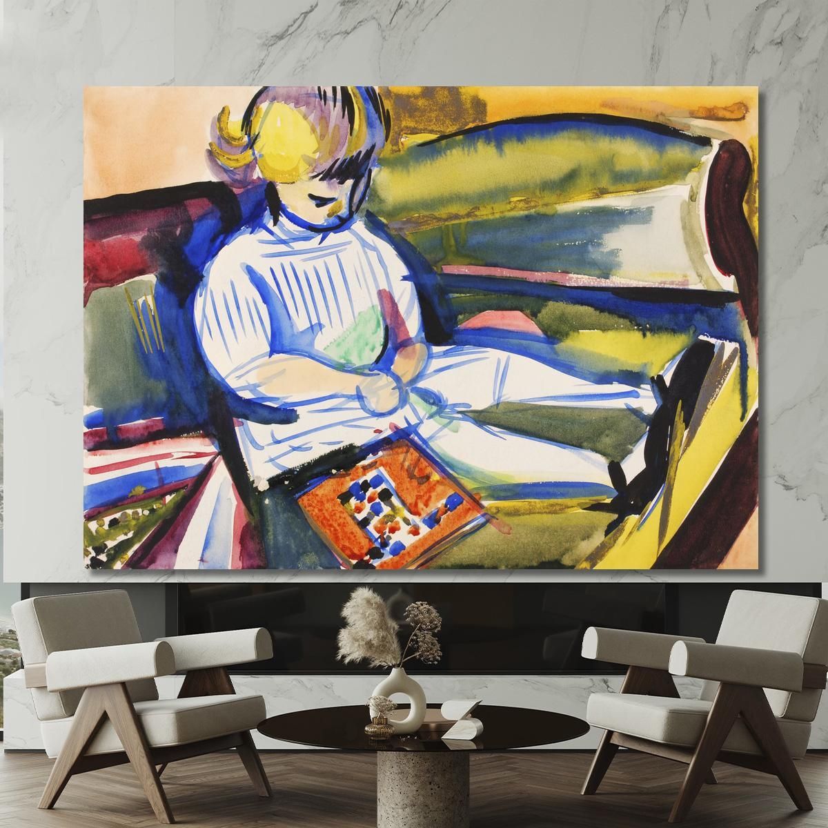 Child On Sofa Henry Lyman Sayen hls8 canvas print 