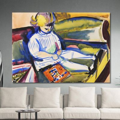 Child On Sofa Henry Lyman Sayen hls8 canvas print 