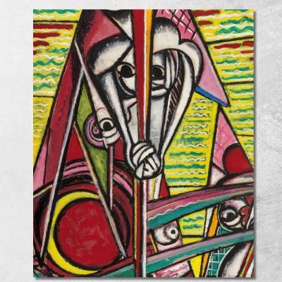 Cubist Composition Henry Lyman Sayen hls11 canvas print 