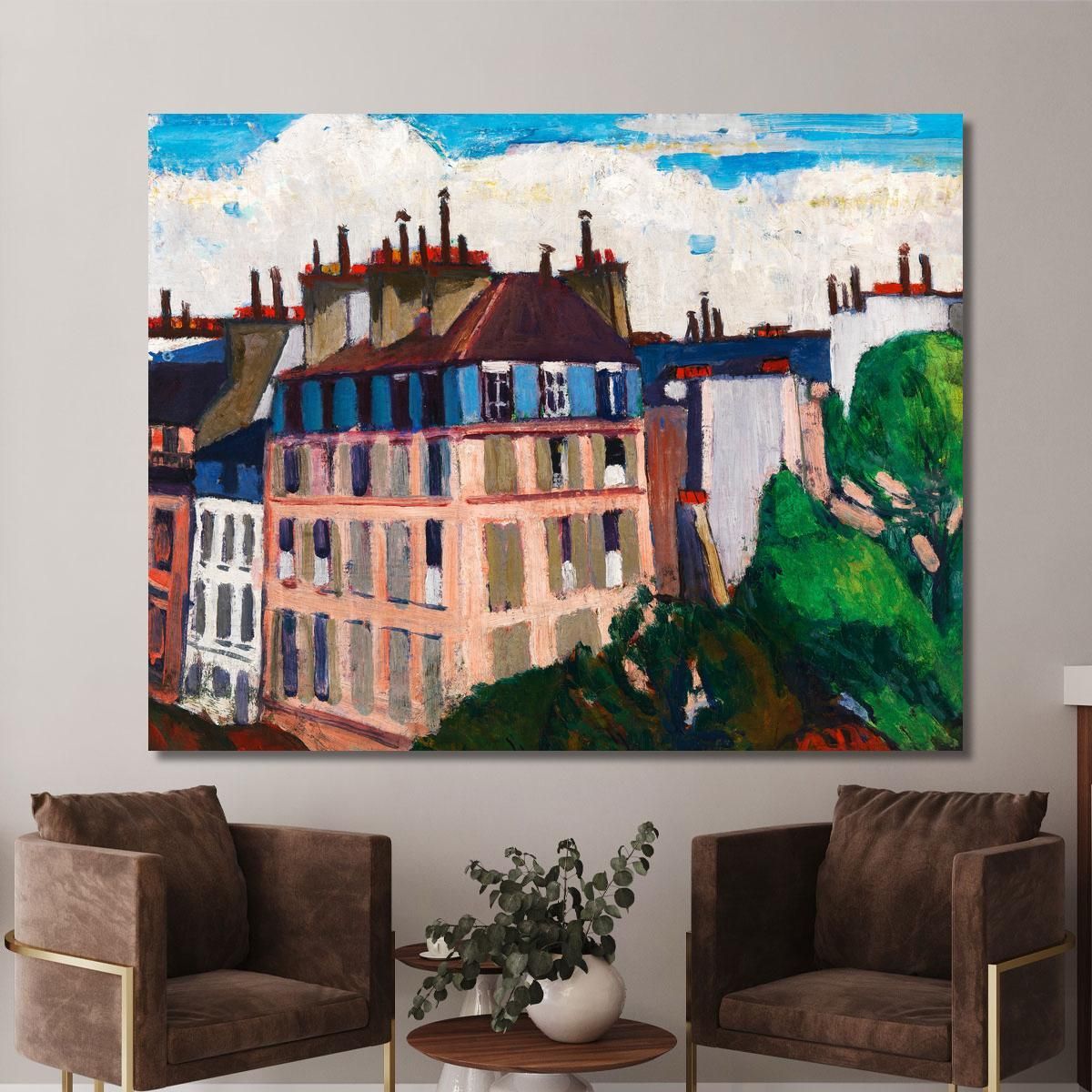 Rooftops Paris Henry Lyman Sayen hls32 canvas print 