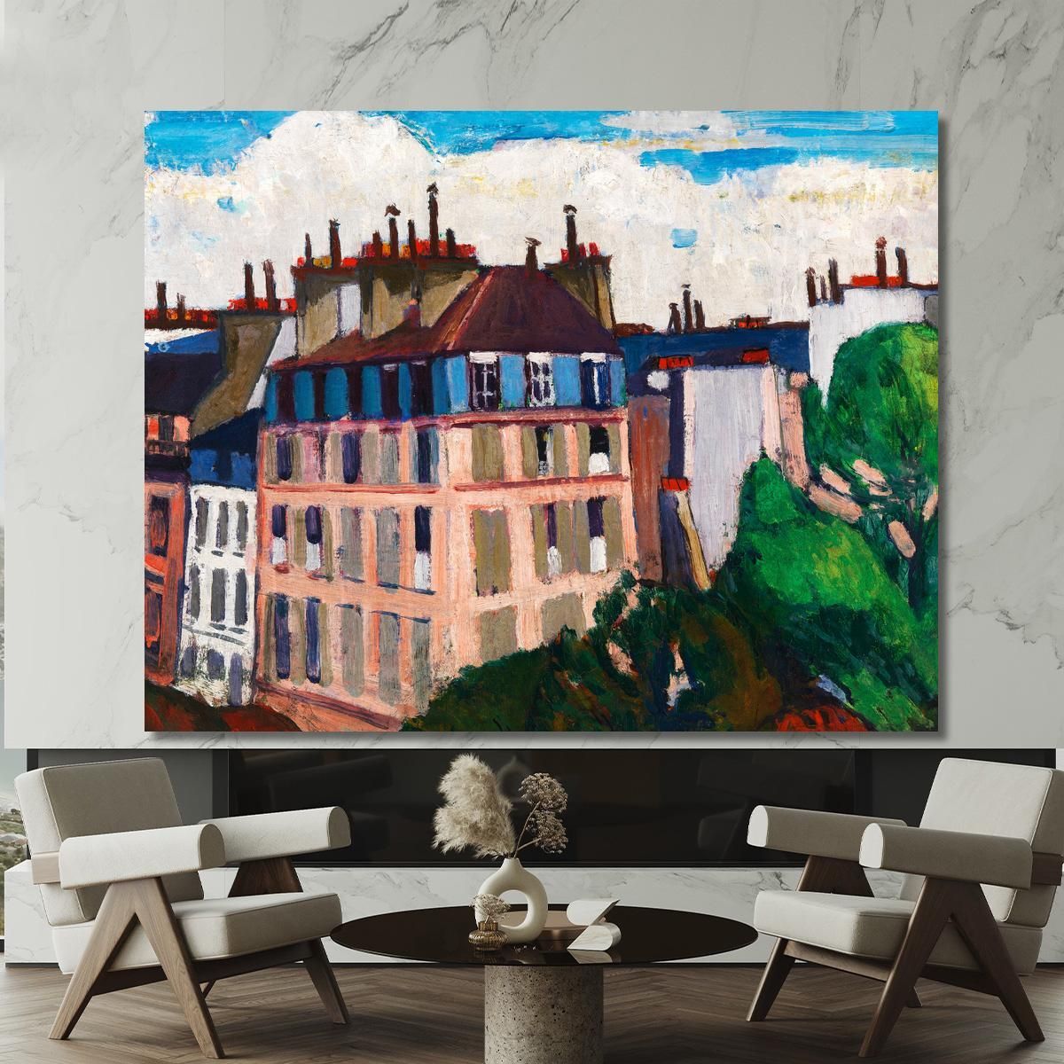 Rooftops Paris Henry Lyman Sayen hls32 canvas print 