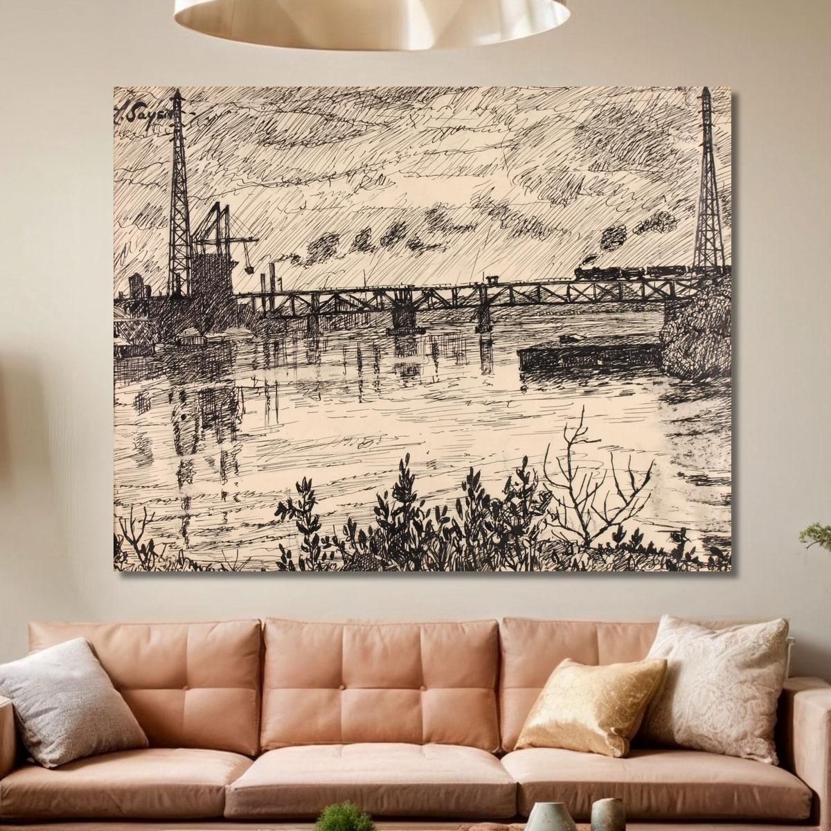 Schuylkill No. 3 Henry Lyman Sayen hls34 canvas print 