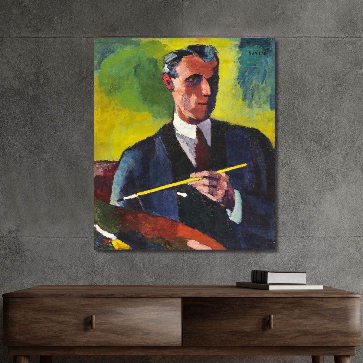 Self-Portrait Henry Lyman Sayen hls36 canvas print 