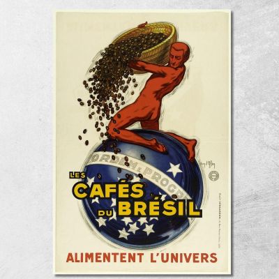 Cafes Du Bresil Power The Universe Jean d'Ylen jyl15 canvas print 