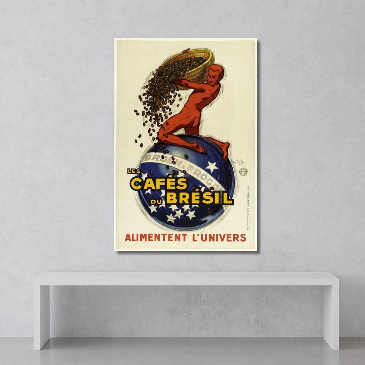 Cafes Du Bresil Power The Universe Jean d'Ylen jyl15 canvas print 