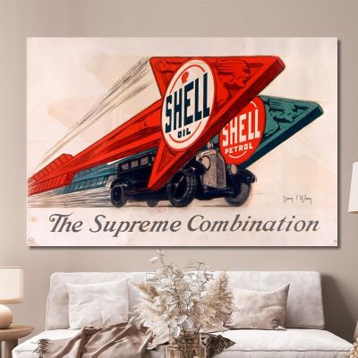 Shell Oil Shell Petrol The Supreme Combination Jean d'Ylen jyl23 canvas print 