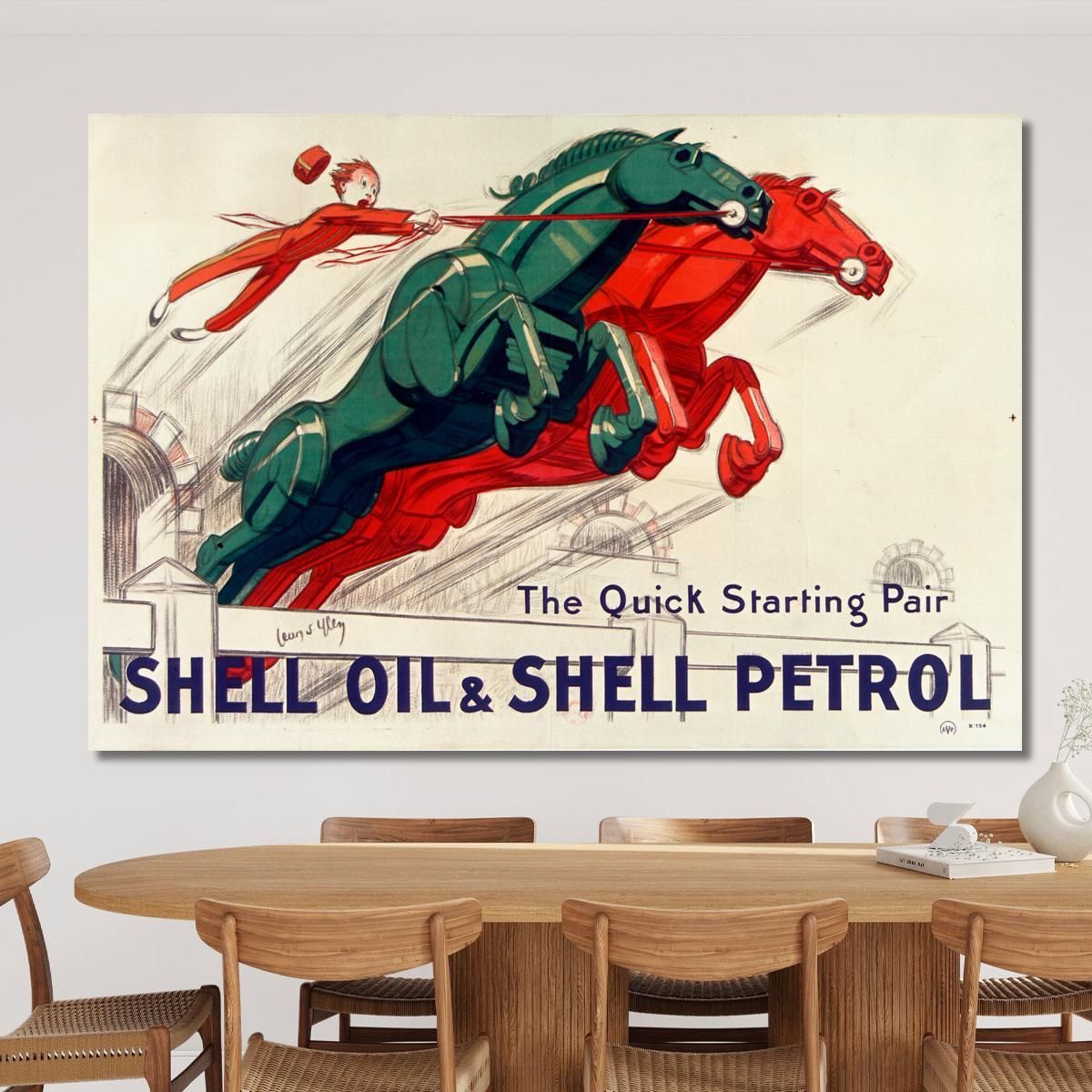 The Quick-Starting Pair Shell Oil And Shell Petrol Jean d'Ylen jyl26 canvas print 