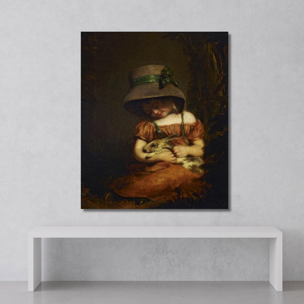Girl With A Rabbit John Hoppner jhp4 canvas print 