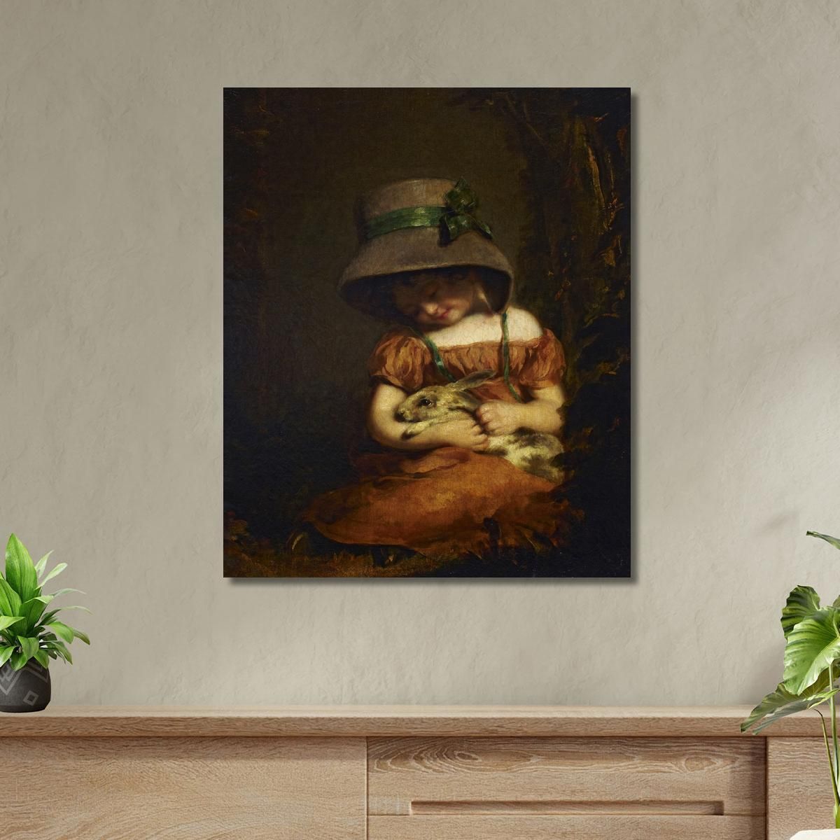 Girl With A Rabbit John Hoppner jhp4 canvas print 