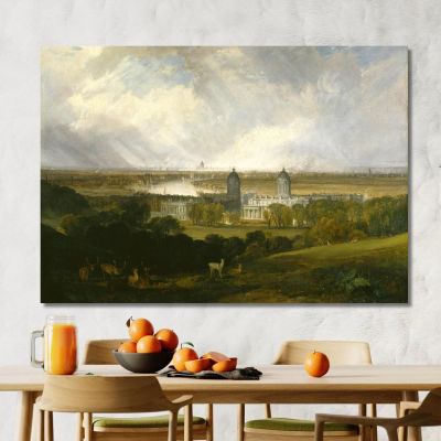 London From Greenwich Park Exhibited Joseph Mallord William Turner jwt3 canvas print 
