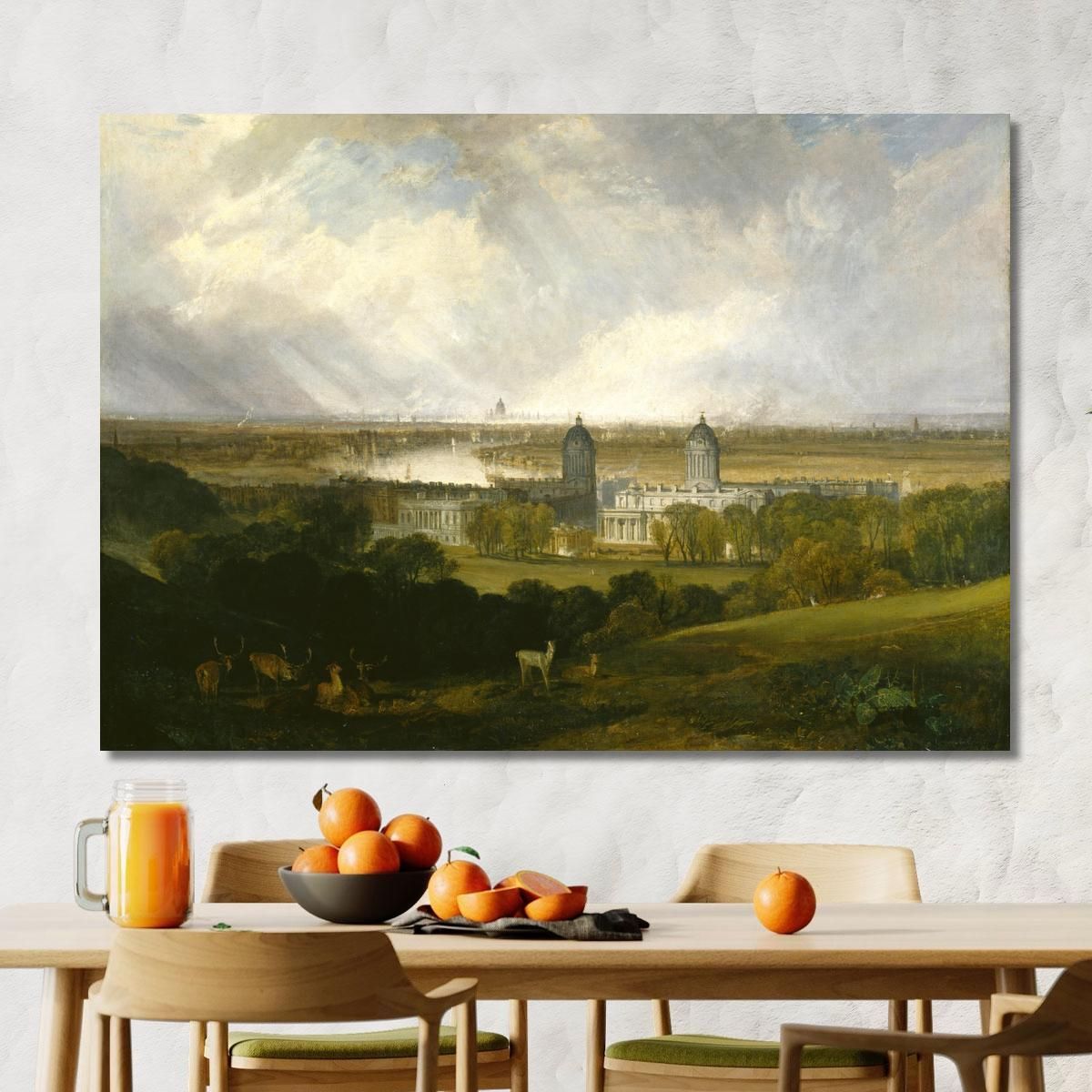 London From Greenwich Park Exhibited Joseph Mallord William Turner jwt3 canvas print 