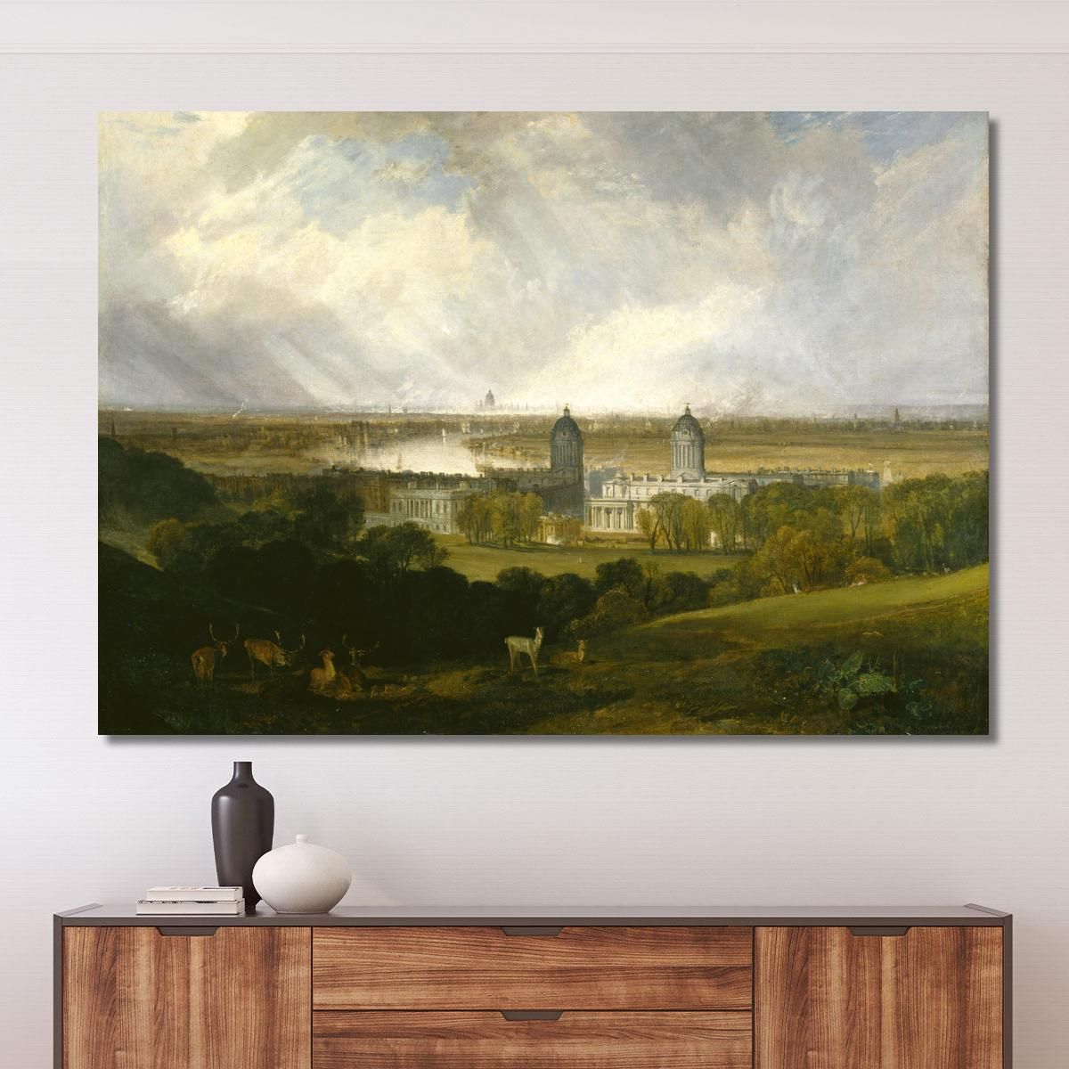 London From Greenwich Park Exhibited Joseph Mallord William Turner jwt3 canvas print 
