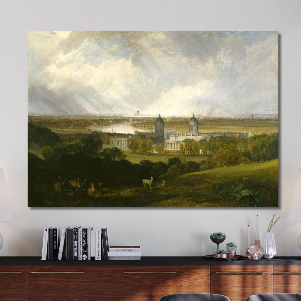 London From Greenwich Park Exhibited Joseph Mallord William Turner jwt3 canvas print 