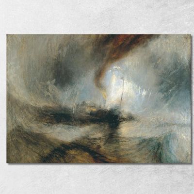 Snow Storm Steam-Boat Off A Harbour'S Mouth Joseph Mallord William Turner jwt8 canvas print 