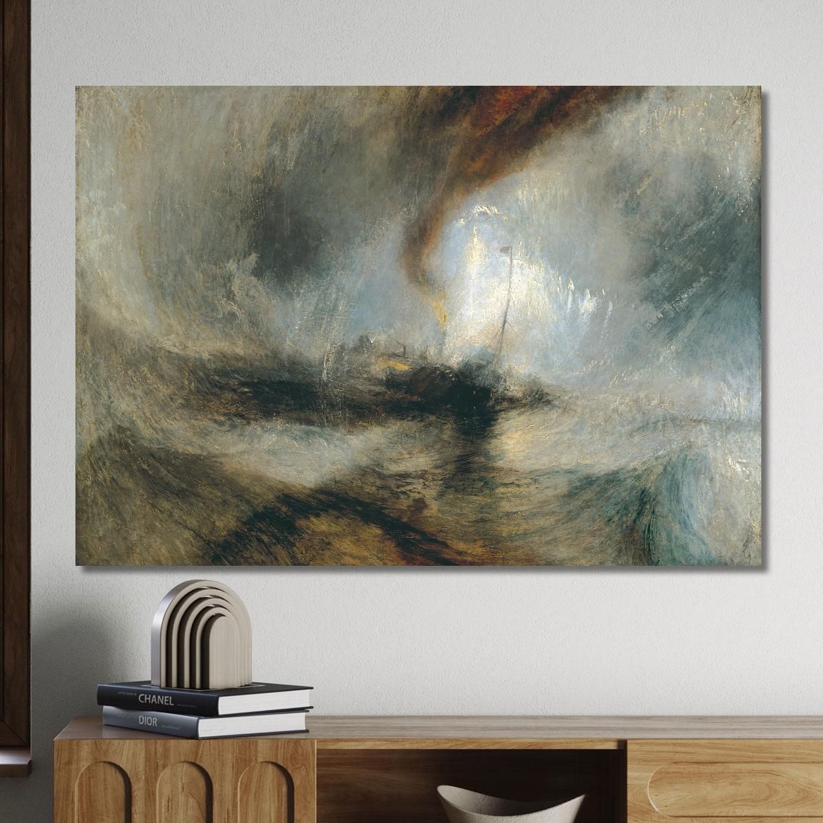 Snow Storm Steam-Boat Off A Harbour'S Mouth Joseph Mallord William Turner jwt8 canvas print 