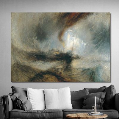 Snow Storm Steam-Boat Off A Harbour'S Mouth Joseph Mallord William Turner jwt8 canvas print 