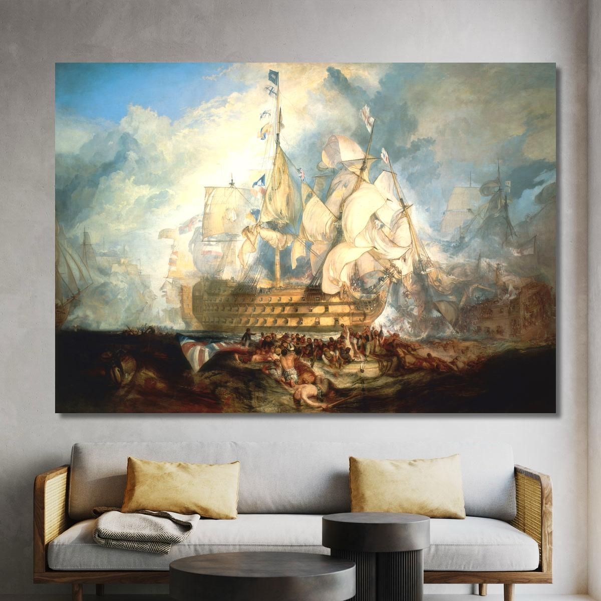 The Battle Of Trafalgar Joseph Mallord William Turner jwt10 canvas print 