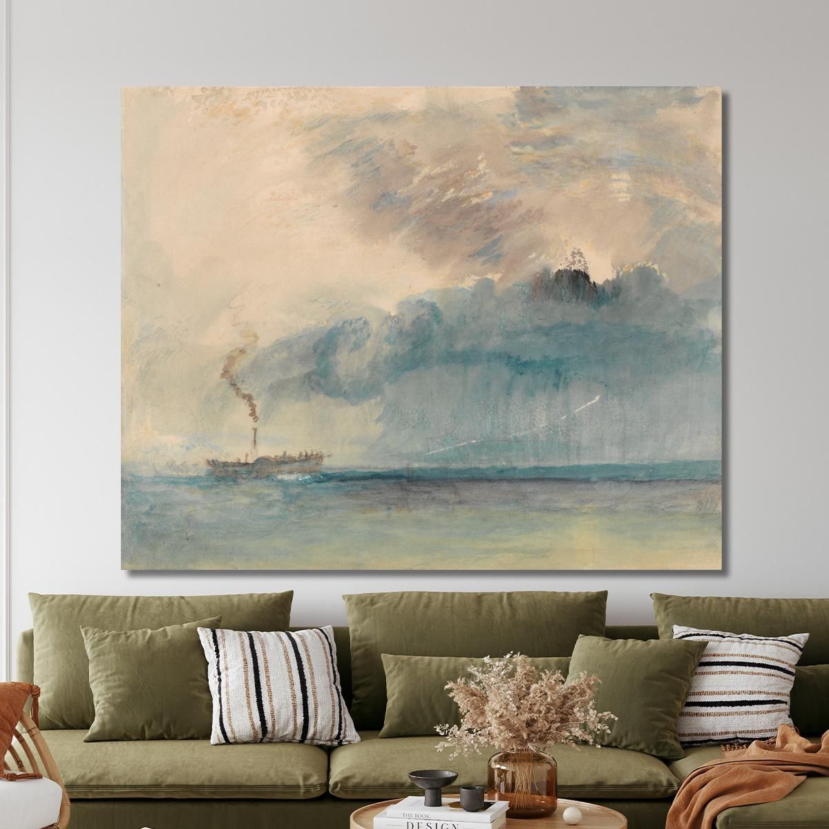 A Paddle-Steamer In A Storm Joseph Mallord William Turner jwt22 canvas print 