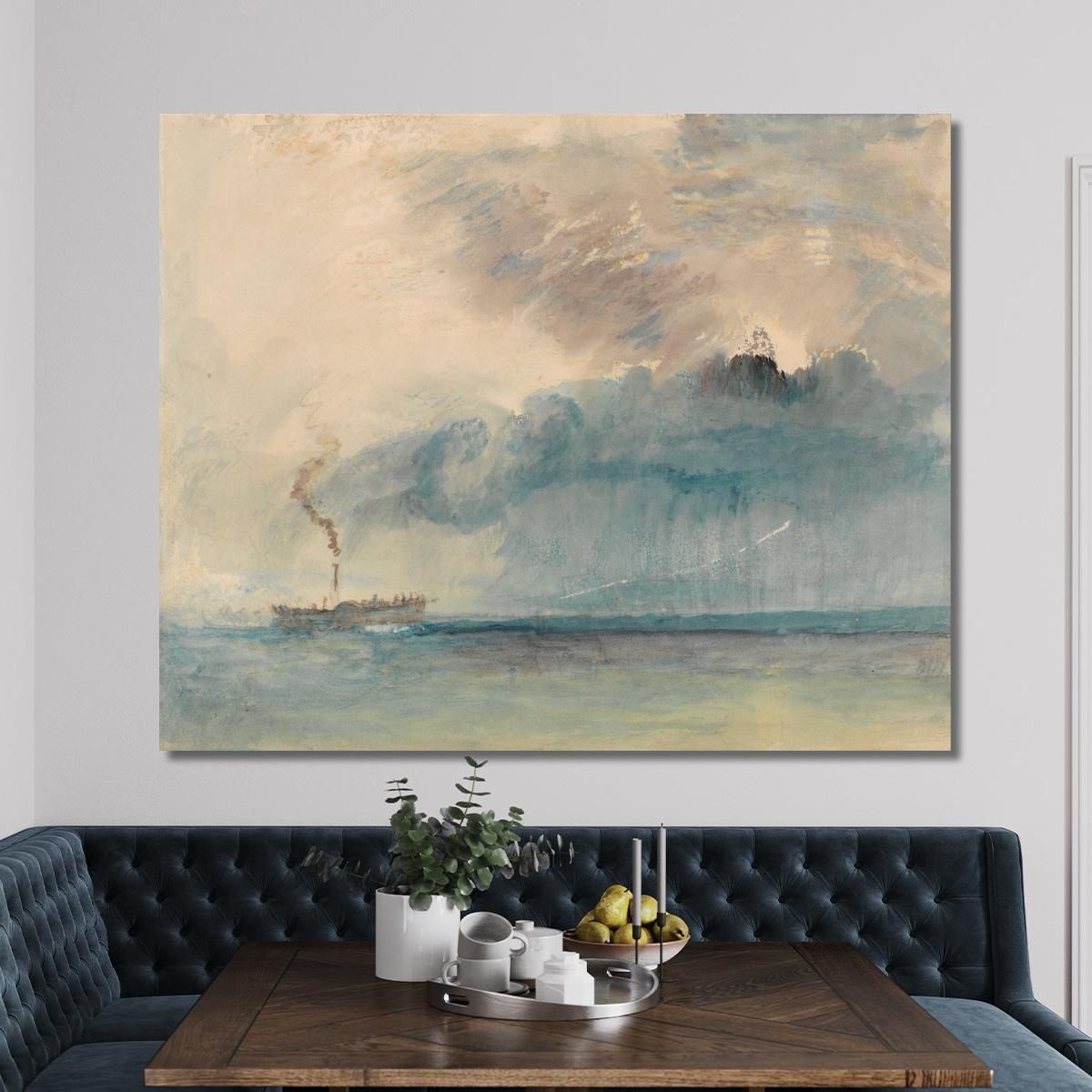 A Paddle-Steamer In A Storm Joseph Mallord William Turner jwt22 canvas print 