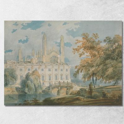 Clare Hall And King'S College Chapel Cambridge From The Banks Of The River Cam Joseph Mallord William Turner jwt35 canvas print 