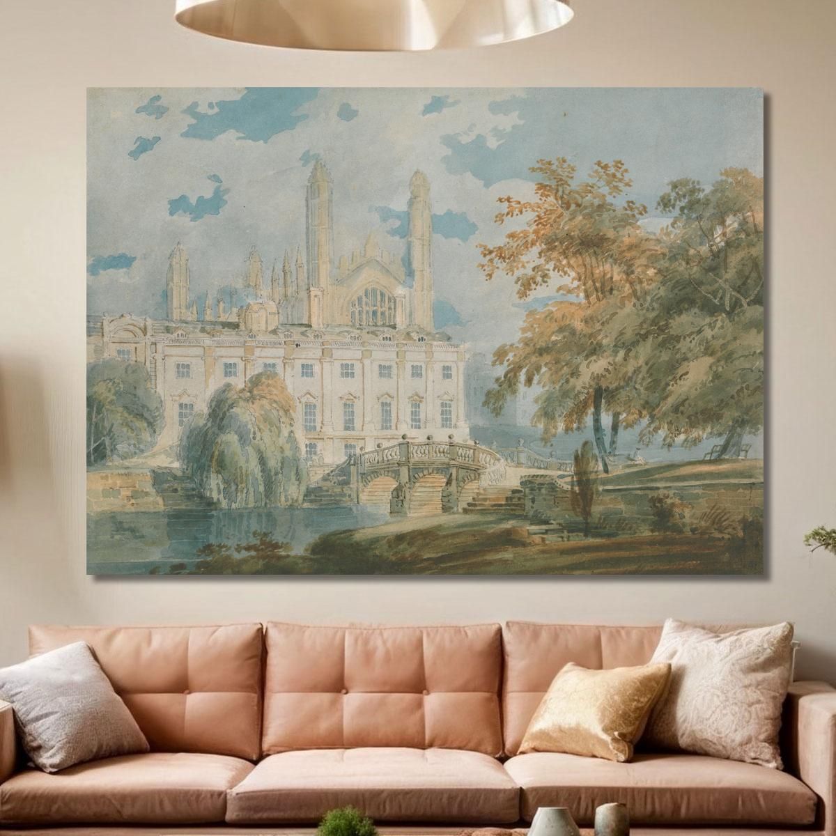 Clare Hall And King'S College Chapel Cambridge From The Banks Of The River Cam Joseph Mallord William Turner jwt35 canvas print 