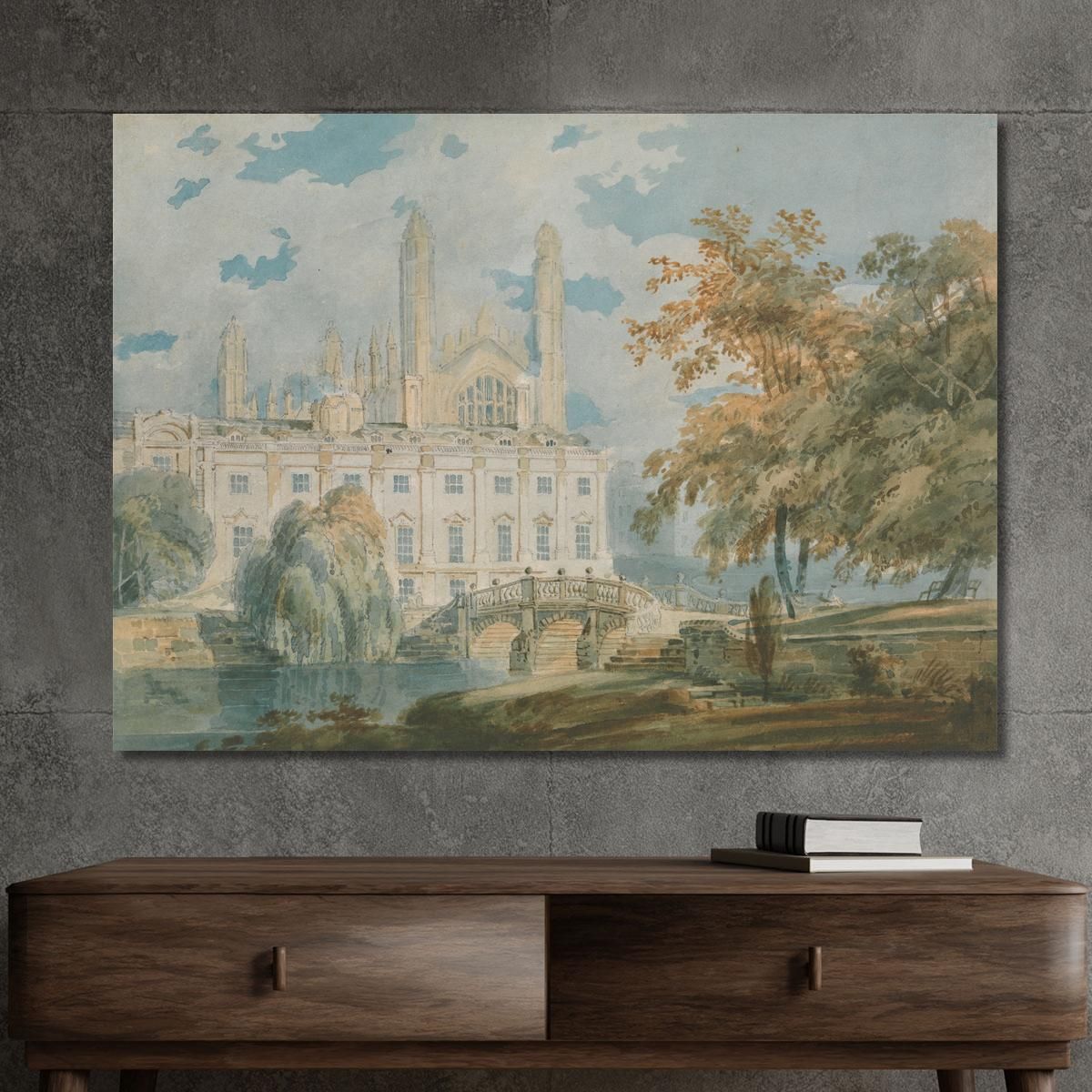 Clare Hall And King'S College Chapel Cambridge From The Banks Of The River Cam Joseph Mallord William Turner jwt35 canvas print 