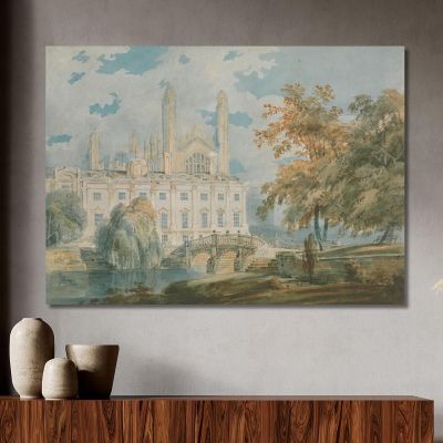 Clare Hall And King'S College Chapel Cambridge From The Banks Of The River Cam Joseph Mallord William Turner jwt35 canvas print 