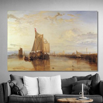 Dort Or Dordrecht- The Dort Packet-Boat From Rotterdam Becalmed Joseph Mallord William Turner jwt42 canvas print 