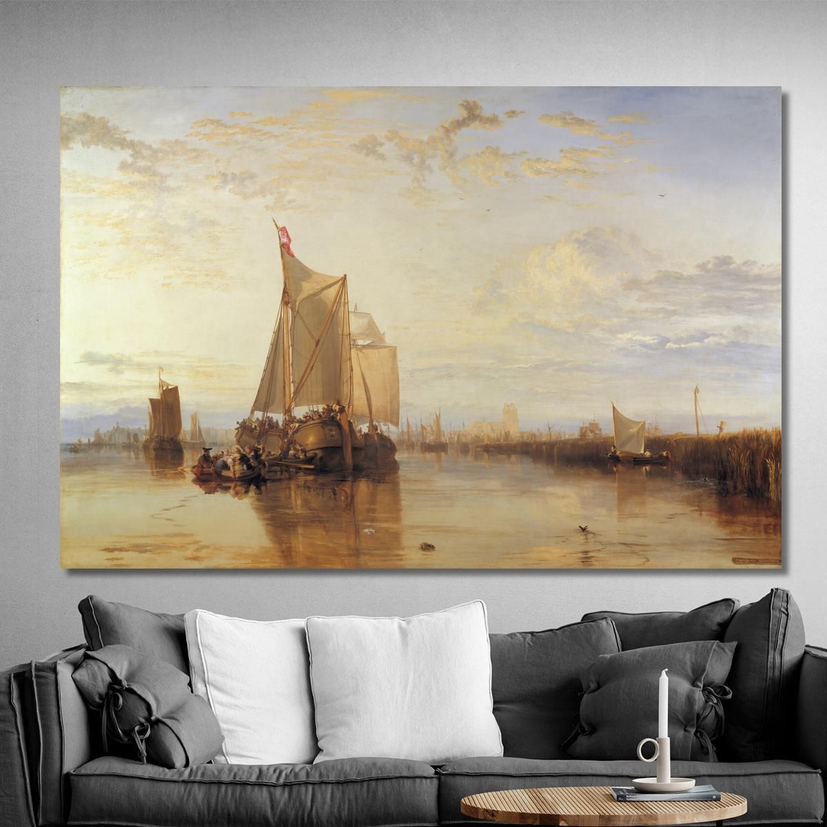 Dort Or Dordrecht- The Dort Packet-Boat From Rotterdam Becalmed Joseph Mallord William Turner jwt42 canvas print 