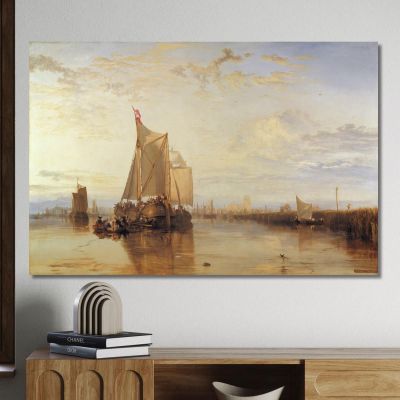Dort Or Dordrecht- The Dort Packet-Boat From Rotterdam Becalmed Joseph Mallord William Turner jwt42 canvas print 