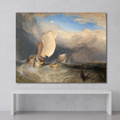 Fishing Boats With Hucksters Bargaining For Fish Joseph Mallord William Turner jwt45 canvas print 
