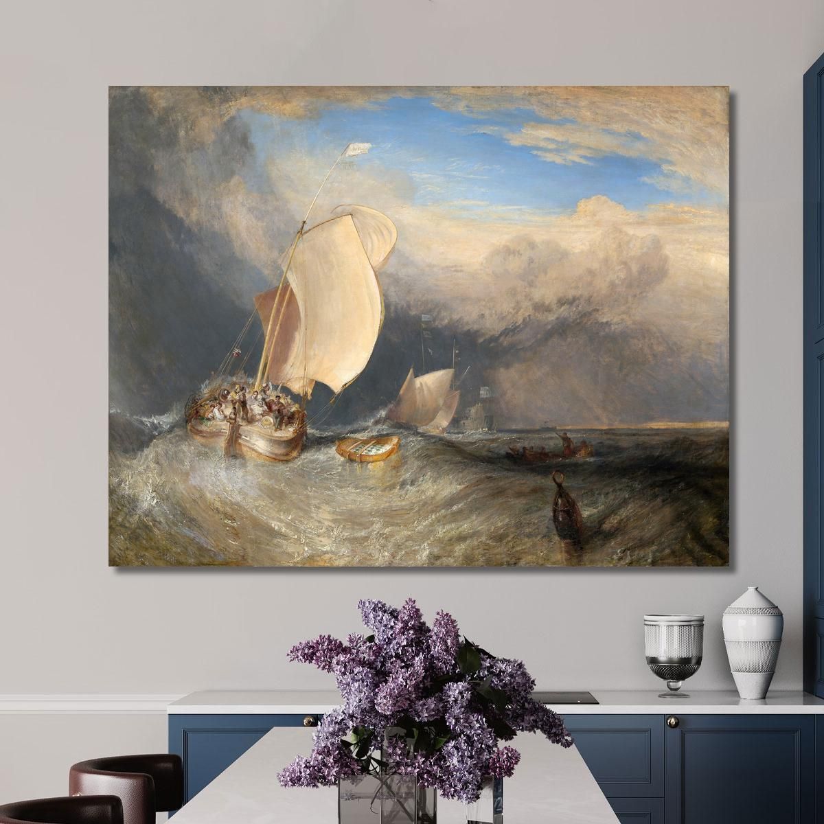 Fishing Boats With Hucksters Bargaining For Fish Joseph Mallord William Turner jwt45 canvas print 