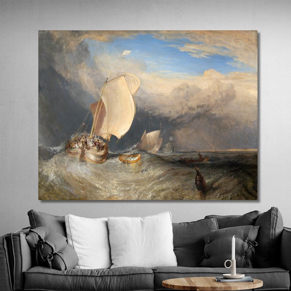 Fishing Boats With Hucksters Bargaining For Fish Joseph Mallord William Turner jwt45 canvas print 