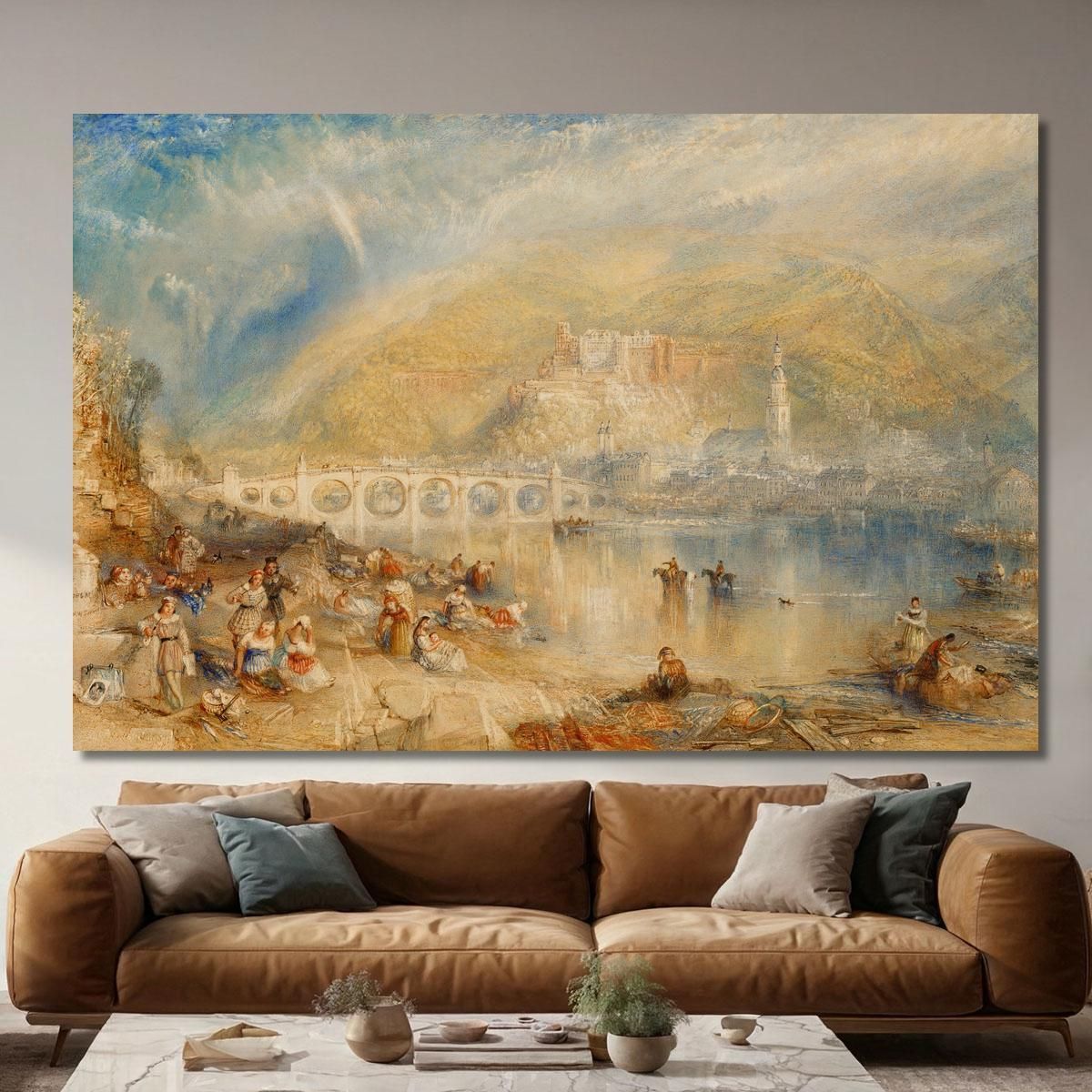 Heidelberg With A Rainbow Joseph Mallord William Turner jwt56 canvas print 