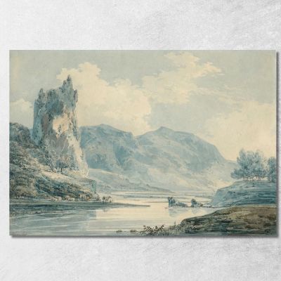 Ilam Rock Dovedale Derbyshire Joseph Mallord William Turner jwt58 canvas print 