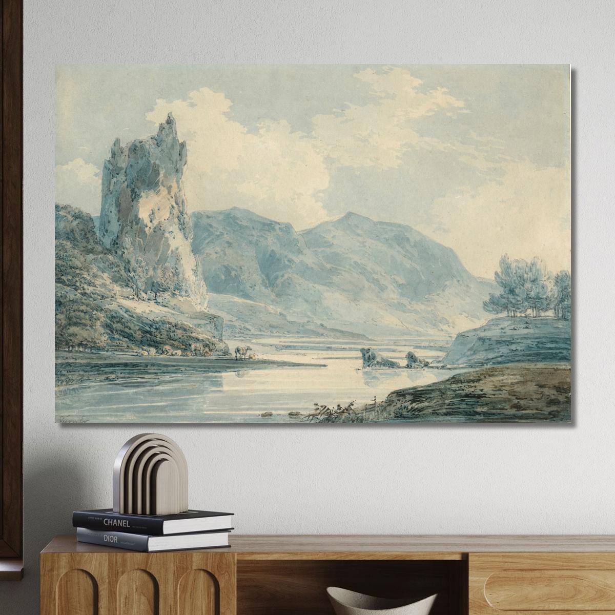 Ilam Rock Dovedale Derbyshire Joseph Mallord William Turner jwt58 canvas print 