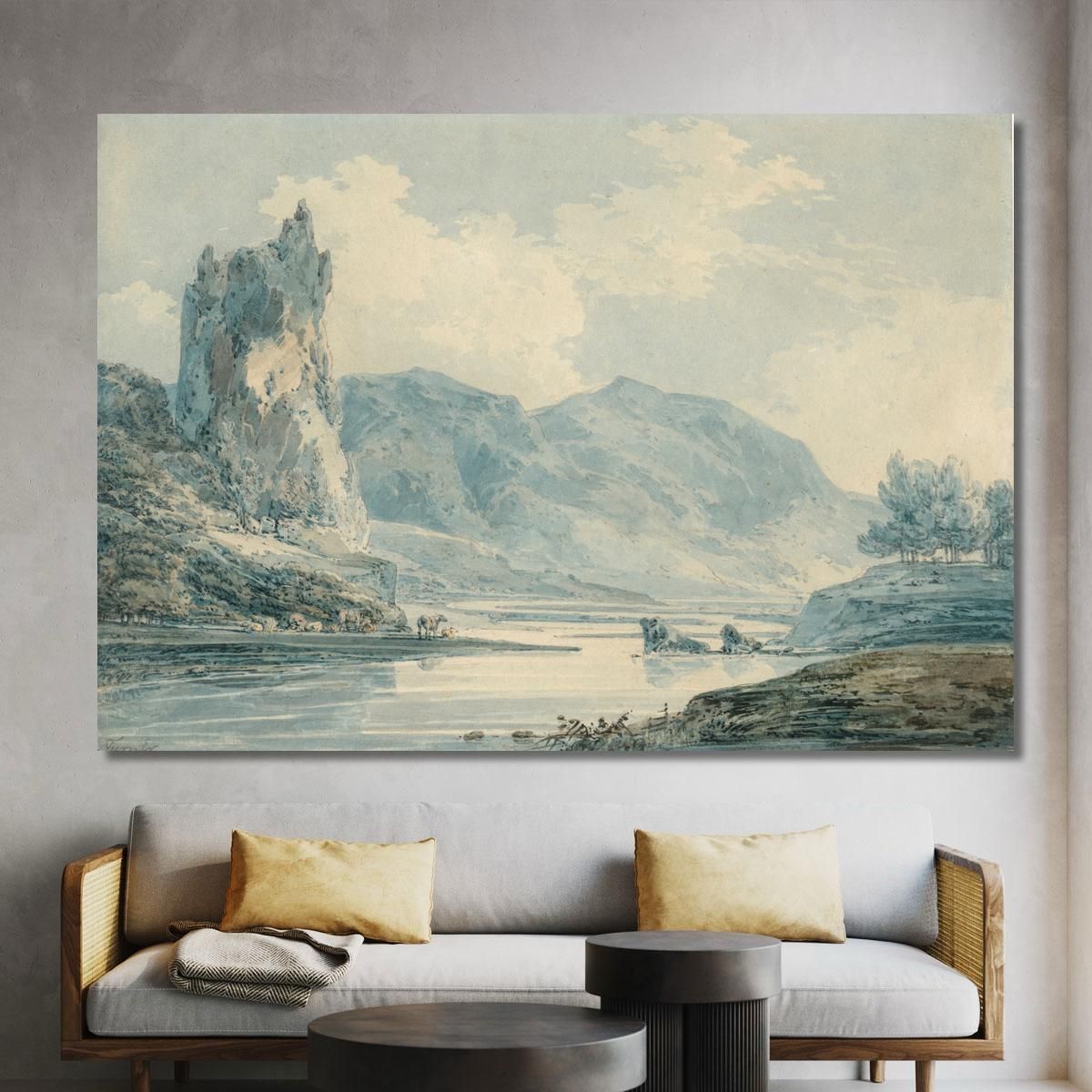 Ilam Rock Dovedale Derbyshire Joseph Mallord William Turner jwt58 canvas print 