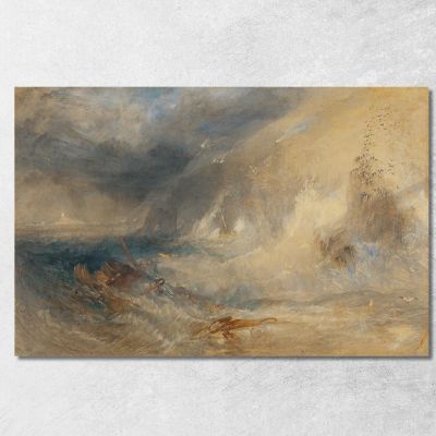 Long Ship'S Lighthouse Land'S End Joseph Mallord William Turner jwt72 canvas print 