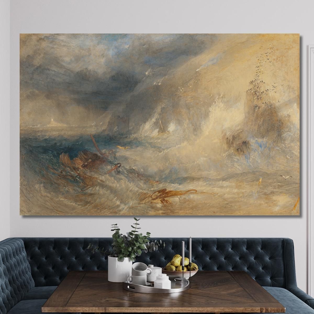Long Ship'S Lighthouse Land'S End Joseph Mallord William Turner jwt72 canvas print 