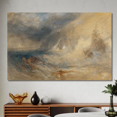 Long Ship'S Lighthouse Land'S End Joseph Mallord William Turner jwt72 canvas print 