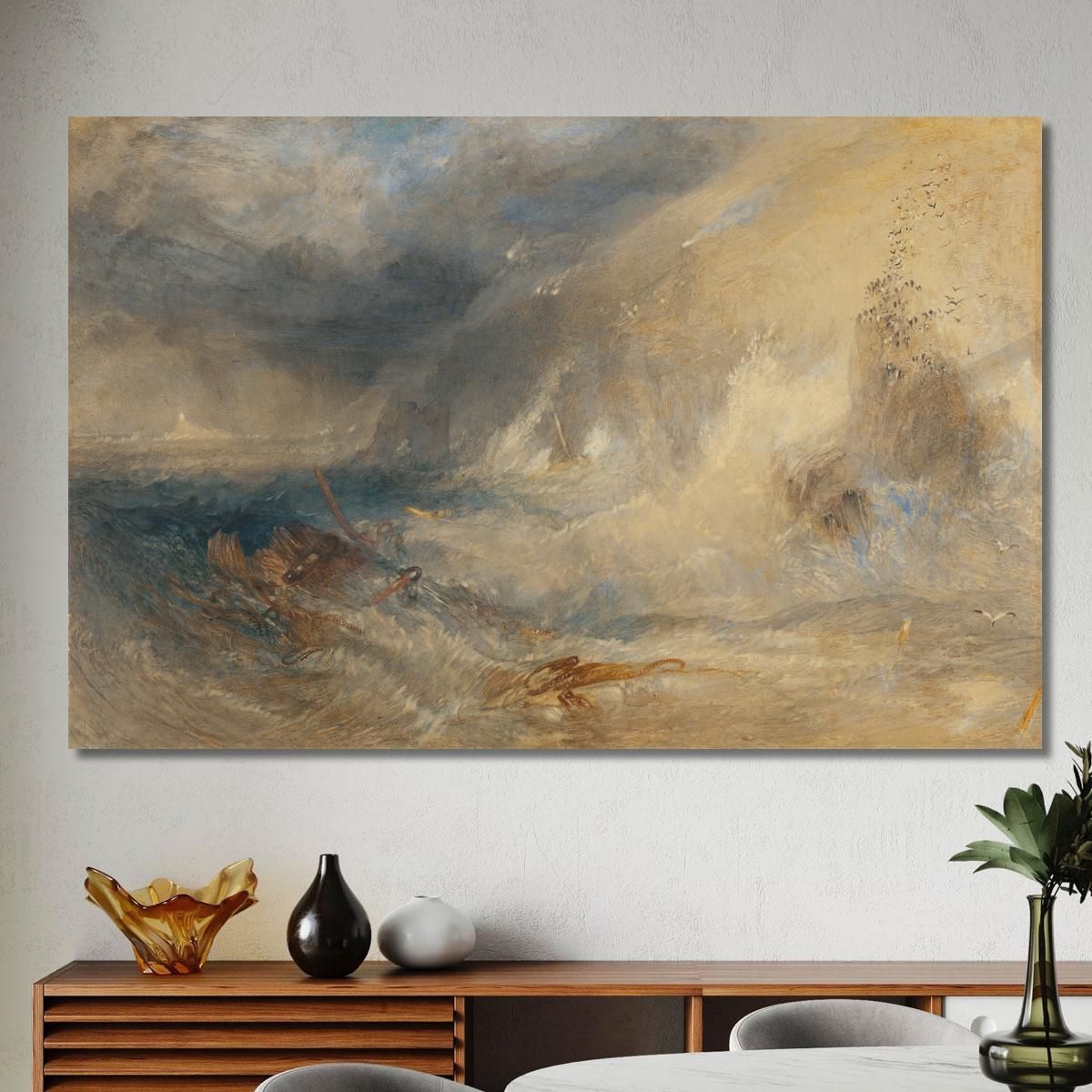 Long Ship'S Lighthouse Land'S End Joseph Mallord William Turner jwt72 canvas print 