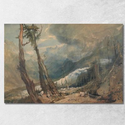 Mer De Glace In The Valley Of Chamouni Switzerland Joseph Mallord William Turner jwt79 canvas print 